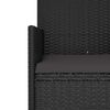 vidaXL Set Divani da Giardino 4 pz con Cuscini Nero in Polyrattan