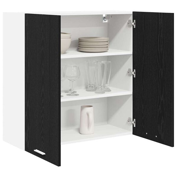 vidaXL Armadio pensile Rovere Nero 80 x 31 x 80 cm Legno multistrato