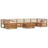 vidaXL Set di divani da esterno 8 pz Naturale Legno di Acacia Massello