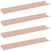 vidaXL Mensola sospesa A parete 4 pz Rosa 60 x 8,5 x 2,5 cm Acciaio