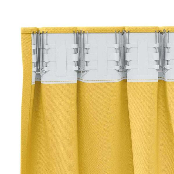 vidaXL Tende Blackout con Anelli 2 pcs Giallo senape 245 x 140 cm