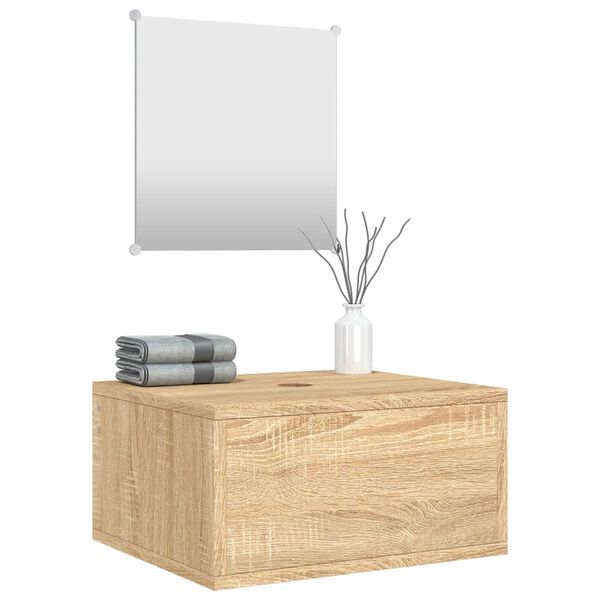 vidaXL Set Mobili da Bagno 2 pz Rovere in Legno Multistrato