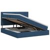 vidaXL Letto con contenitore e materasso Blu 180 x 200 cm Tessuto