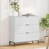 vidaXL Credenza Bianco Lucido 79,5 x 33 x 82 cm Legno multistrato
