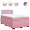 vidaXL Giroletto a Molle con Materasso Rosa 120x190 cm in Velluto