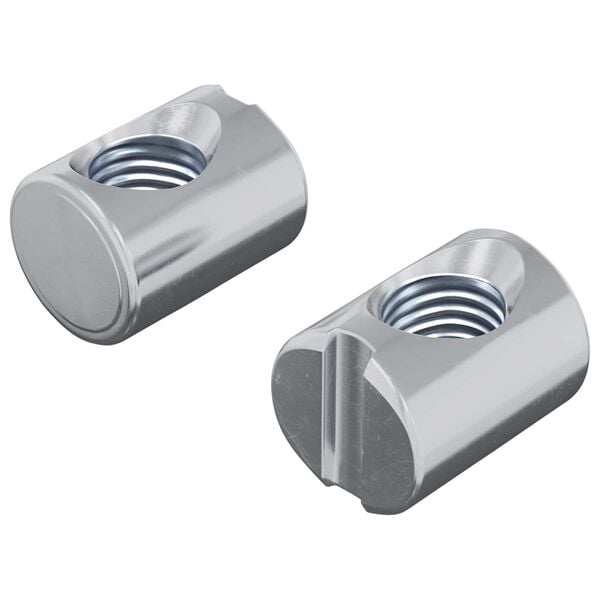 vidaXL Dadi a tamburo 2 pcs Argento M6 x 13 mm Metallo