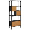 vidaXL Libreria Rovere Nero 76 x 33 x 188,5 cm Legno multistrato