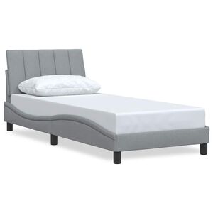 vidaXL Giroletto senza Materasso Hanko Grigio Chiaro 90x190 cm Tessuto