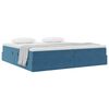 vidaXL Letto con contenitore e materasso Blu Scuro 200 x 200 cm