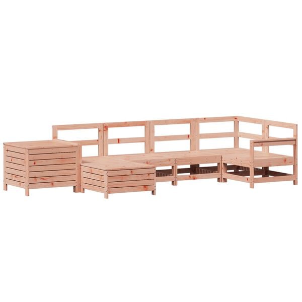 vidaXL Set Divani da Giardino 7 pz in Legno Massello Abete Douglas