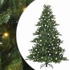 vidaXL Albero di Natale Artificiale con Rami Pieghevoli Verde 240 cm