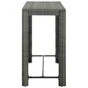 vidaXL Tavolo Bar da Giardino Grigio 140,5x60,5x110,5 cm in Polyrattan