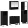 vidaXL Set di mobili per il bagno 4 pz Rovere Nero 65 x 33 x 60 cm