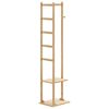 vidaXL Appendiabiti con Ganci e Ripiani 38,5x30x156 cm in Bamb&ugrave;