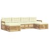 vidaXL Set di divani da esterno 6 pz Bianco e Crema