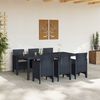 vidaXL Set da Pranzo per Giardino 7 pcs Antracite Rattan Polt