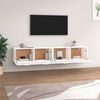 vidaXL Mobili Parete 2pz Bianco 100x36,5x35 cm in Legno Multistrato