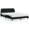 vidaXL Struttura letto Dover Nera 135x190 cm in Tessuto