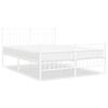 vidaXL Giroletto con Testiera e Pediera Metallo Bianco 140x190 cm