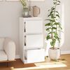 vidaXL Credenza Bianca 32x34x75 cm in Legno Massello di Pino