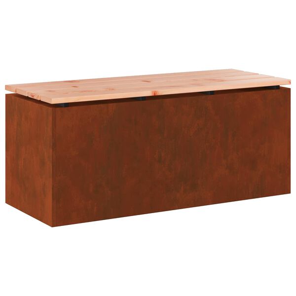 vidaXL Panchina da giardino Ruggine 100 x 40 x 43 cm acciaio corten
