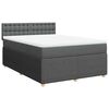 vidaXL Giroletto a Molle con Materasso Grigio Scuro 160x200 cm Tessuto