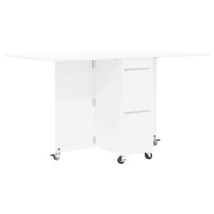 vidaXL Tavolo da Pranzo 140 x 80 x 77 cm Legno ingegnerizzato Bianco
