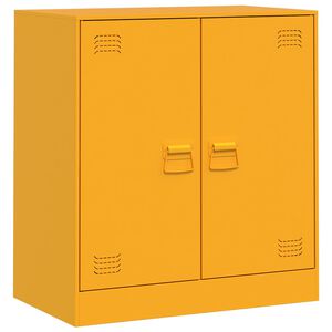 vidaXL Credenza Giallo Senape 67x39x73 cm in Acciaio