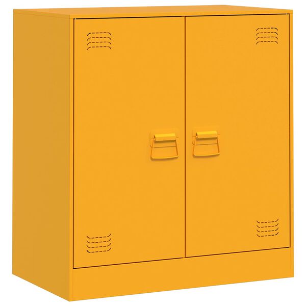 vidaXL Credenza Giallo Senape 67x39x73 cm in Acciaio