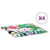 vidaXL Cuscini per Sedia 4 pz Multicolore 50x50x4 cm in Tessuto