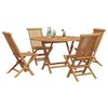 vidaXL Set da Pranzo per Giardino 5 pcs Marrone Legno di teak solido
