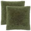 vidaXL Federa 2 pz HEERLEN Verde 60 x 60 cm Fleece PV