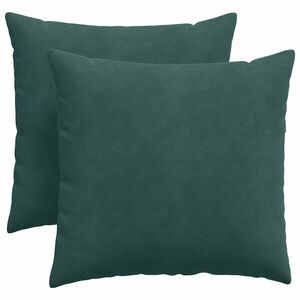 vidaXL Cuscini da Divano 2 pcs Verde Scuro 45 x 45 cm Tessuto in Cords