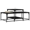 vidaXL Tavolino da Salotto Nero 102x60x45 cm in Legno Multistrato