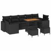 vidaXL Set Divano da Giardino con cuscino 13 pcs Nero polyrattan