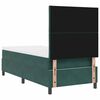 vidaXL Letto a Sorgente LED Verde Scuro 90 x 190 cm Tessuto