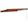 vidaXL Tenda Retrattile Arancione e Marrone 3x2,5m Tessuto e Alluminio