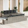 vidaXL Set Divano da Giardino 7 pcs Grigio chiaro polyrattan