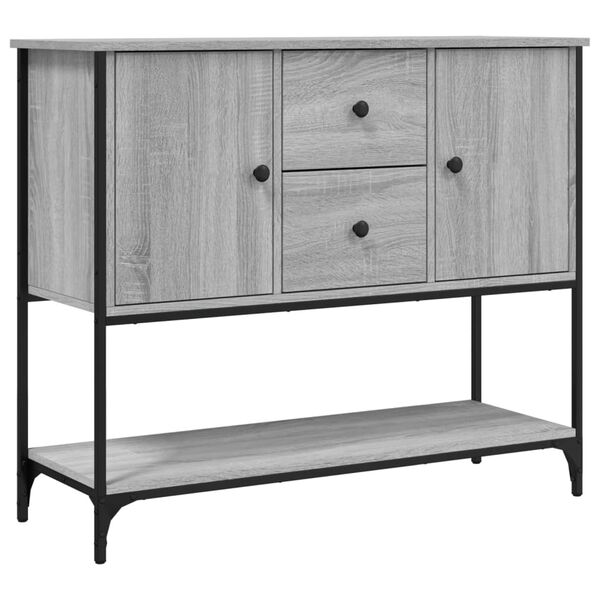 vidaXL Credenza Grigio Sonoma 100x36x85 cm in Legno Multistrato