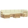 vidaXL Set di divani da esterno 8 pcs Bianco e Crema 59 x 59 x 37 cm