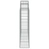 vidaXL Cesti Gabbioni ad Arco 25 pz 200x30x120/140 cm Ferro Zincato