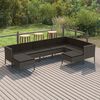 vidaXL Set Divani da Giardino 9 pz con Cuscini in Polyrattan Grigio