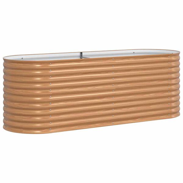 vidaXL Letto Rialzato Marrone 240 x 80 x 81 cm Acciaio