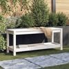vidaXL Panca da Giardino Bianca 108x35x45 cm Legno Massello di Pino