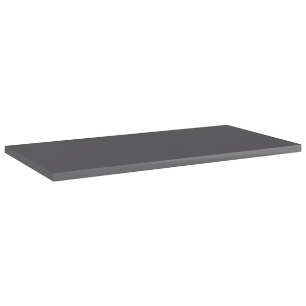 vidaXL Ripiani per Libreria 4pz Grigio Lucido 60x30x1,5cm Multistrato