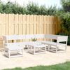 vidaXL Set Salotto da Giardino 7 pz Bianco in Legno Massello di Pino