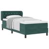 vidaXL Letto a molle con testiera Verde scuro 90 x 190 cm Velluto