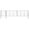 vidaXL Cancello da Giardino in Acciaio 500x75 cm Argento