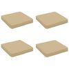 vidaXL Cuscini per Sedia in 4 Pezzi VUGHT 4 pcs 100% Poliestere Beige