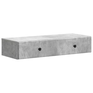 vidaXL Tavolino da Parete Laterale Grigio Cemento 87,5 x 34,5 x 17 cm